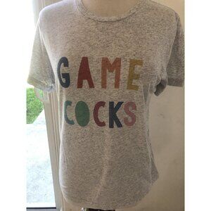 Bella+Canvas Men’s Size Medium Gray Short Sleeve T-Shirt “GAME COCKS”